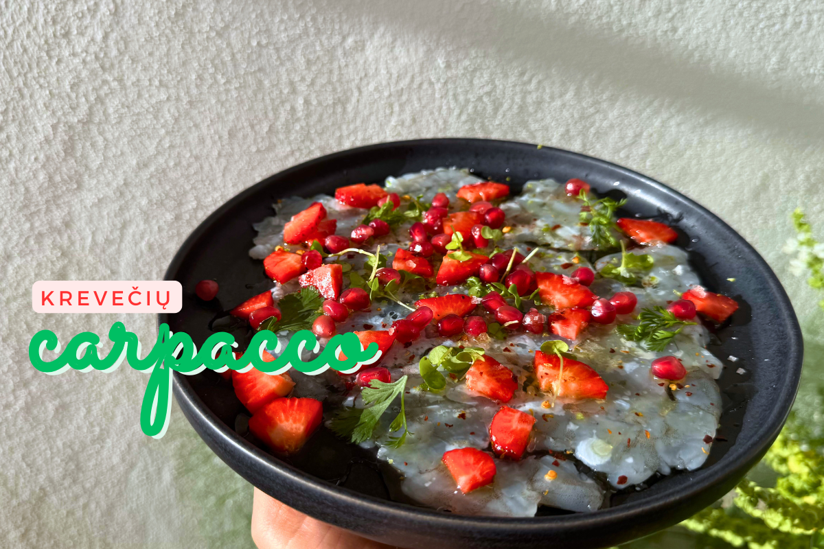 Krevečių karpačas – carpaccio, dar vienas mėgstamas patiekalas!